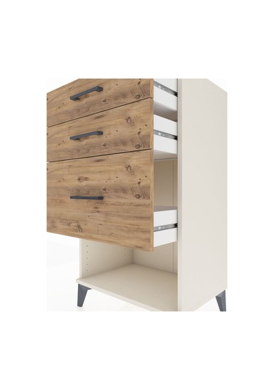 Hyperion Komodin 3 Çekmeceli 60x44x106 Aytaşı-çam Aytaşı