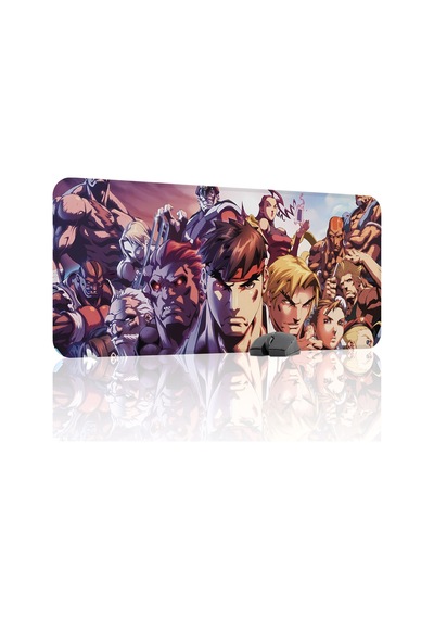 Street Fighter Kaymaz Dikişli Kauçuk Oyuncu Mousepad V2 - 90x40 Xxl Gaming Mouse Pad Fare Altlığı