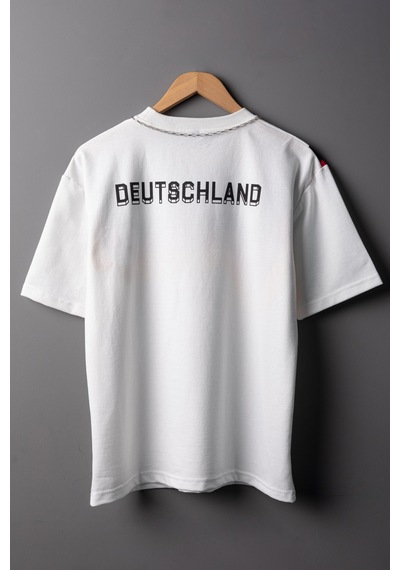 Çocuk Erkek Deutschland Retro 1990 Oversize Beyaz