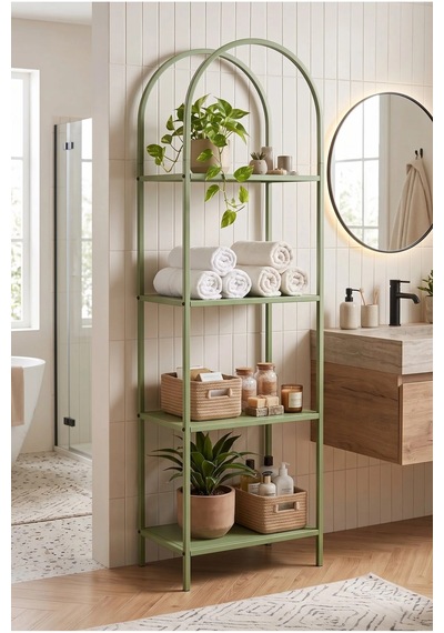 Mona 40cm Kemerli Çok Amaçlı Metal Raf - Mint Yeşili Dekoratif Banyo, Mutfak Ve Balkon Düzenleyici Kitaplık Mint Yeşil Mona 40cm Kemerli Çok Amaçlı Metal Raf - Mint Yeşili Dekoratif Banyo, Mutfak Ve Balkon Düzenleyici Kitaplık Mint Yeşil