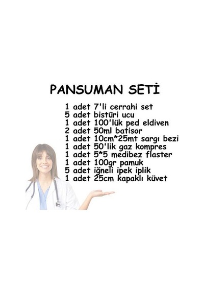 Cerrahi Set Pansuman Seti