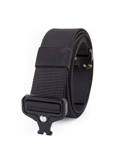 Outdoor Taktik Kemer Dayanıklı Polyester Sık Dokuma Çelik Tokalı Tktk-kmr02 Siyah