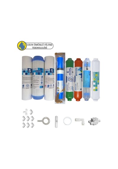 Purefer Açık Kasa Çift Sediment Sertifikalı 8li Vontron Helixfil Mebran Mineral+alkali+detox