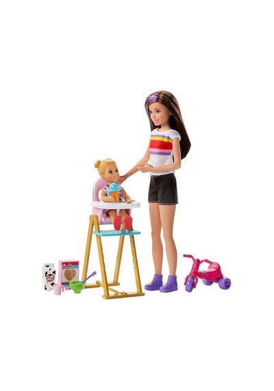 Barbie Bebek Bakıcısı Bebeği Ve Aksesuarları Oyun Setleri Fhy97