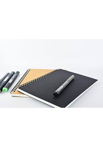 Defter Çizgili Siyah 17x24cm Çok Renkli