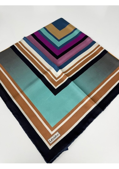 Levidor Twill İpek Eşarp-0944 Siyah-taba