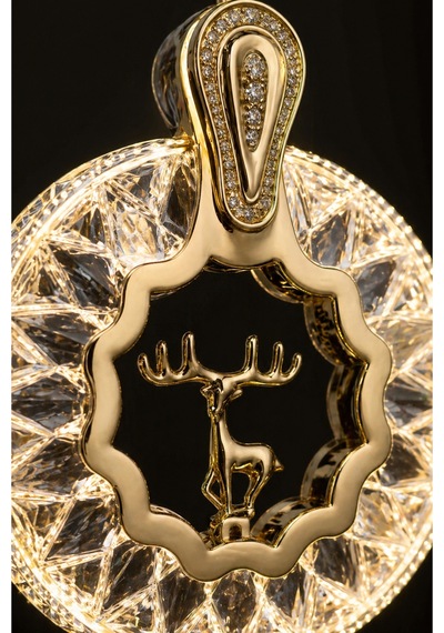 Ren Geyiği Model Gold Kaplama 3 Renk Metal Salon Mutfak Oturma Yatak Odası Modern Led Sarkıt Avize Sarı
