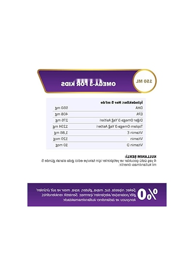 Çocuklar İçin Portakal Aromalı Omega-3 Balık Yağı Şurubu 150 Ml