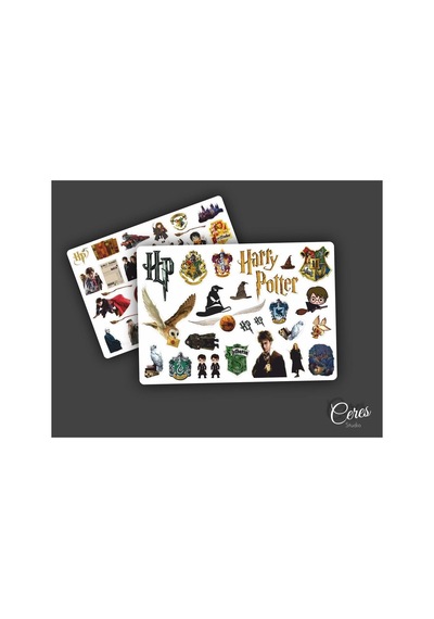Harry Potter Sticker 2-5cm Arası 2 Sayfa 54 Adet Etiket Diğer