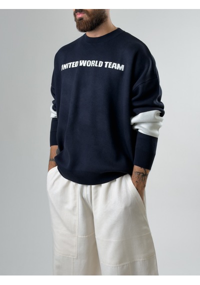 Cocopelli Oversize New York Erkek Lacivert Triko Coc2597 Lacivert