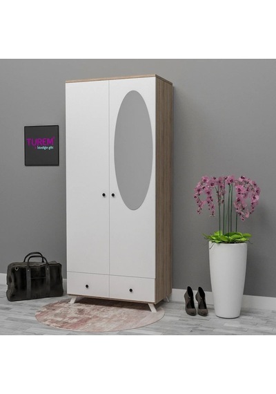 2 Kapılı Gardırop Mdf Beyaz 2 Kapılı Gardırop Mdf Beyaz