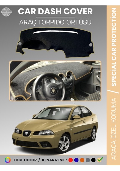 Seat Cordoba 2001-2008 Torpido Örtüsü Ön Göğüs Koruma Torpido Koruma Birebir Uyum Kaymaz - 588 Stiloto