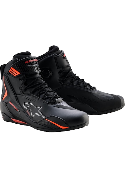 Alpinestars Faster-4 Drystar Su Geçirmez Motosiklet Ayakkabı Kırmızı - Siyah