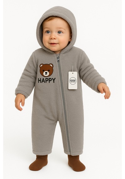 Uğur Bebe Gri Kapüşonlu Fermuarlı Peluş Bebek Tulum Yumuşacık Wellsoft Kumaş, Kışlık Sıcak Tutucu Tulum Gri Gri Uğur Bebe Gri Kapüşonlu Fermuarlı Peluş Bebek Tulum Yumuşacık Wellsoft Kumaş, Kışlık Sıcak Tutucu Tulum Gri Gri