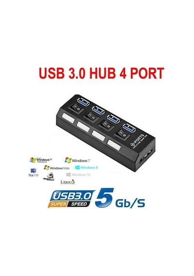 BST-2 Yüksek Hız 5 Gbps 4 Port Usb 3.0 Hub Çoklayıcı Çoğaltıcı