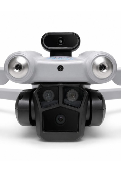 M6 Hava Dronu 3 Kameralı Ekranlı Kumanda Elektikli Kamera Havada Sabit Kalma 360 Derece Engel Kaçınma Başsız Mod Rota Uçuşu 360 Derece Takla