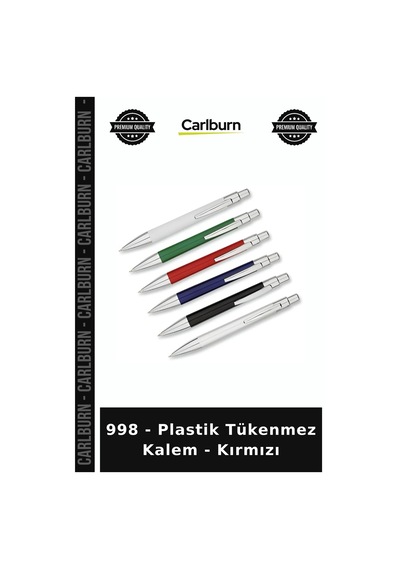 Özel Üretim Yazı Ofis Kırtasiye Günlük Kullanım 998 - Plastik Tükenmez Kalem - Kırmızı