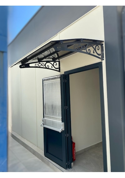 Metal Ayaklı 10 Mm Levhalı Pratik Sundurma 100x200 Cm Lale Model