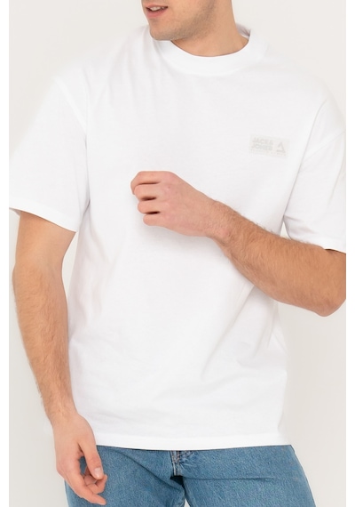 Jack & Jones Göğüs Baskılı Tişört - Collective 12255604 Beyaz