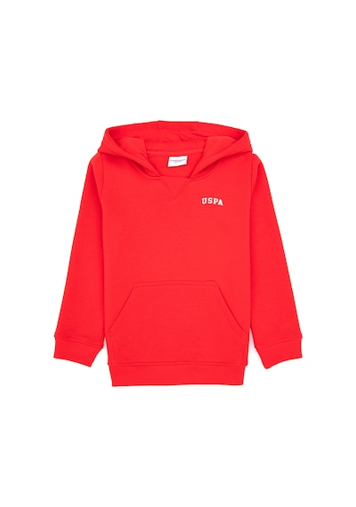 U.S. Polo Assn. Erkek Çocuk Kırmızı Basic Kapüşonlu Sweatshirt 50313808-VR030