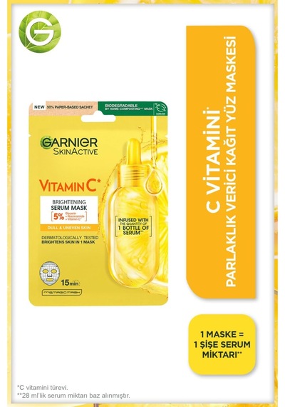 Lexroo C Vitamini Parlaklık Verici Kağıt Yüz Maskesi