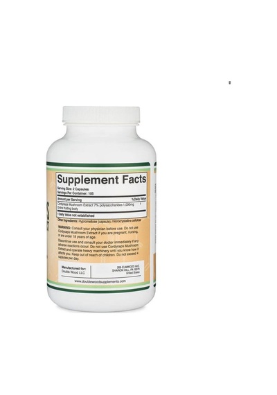 Double Wood Cordyceps Mushroom - 1000 Mg 210 Kapsül