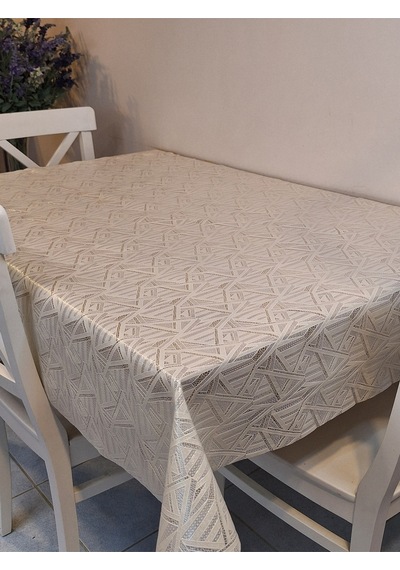 İthal Silinebilir Pvc Masa Örtüsü Kaymaz Tabanlı, Kumaş Görünümlü Pvc Masa Örtüsü İthl6330 Bej