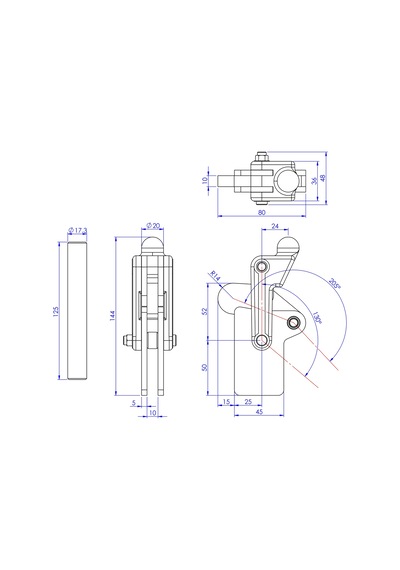 Goodhand Gh-70715 Ağır Hizmet Tipi Geçişli Kelepçe 700 Kg Kapas