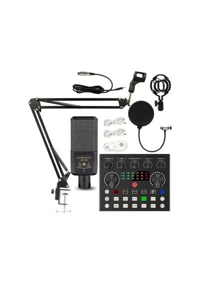Lgt240 Filtreli Condenser Mikrofon V8s Live Plus Ses Kartı Ve Standlı Set
