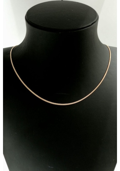 Omar Silver Unisex Gurmet 1,40 Mm Rose Gümüş Kolye Zincir Omr799
