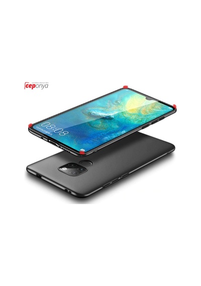 Huawei Mate 20 Pro Mat Kamera Korumali Kaliteli Soft Kilif 295086496 - Kampanya-Renk / Ekrani Full Kaplayan Cam Siyah(+45 Tl)-Siyah