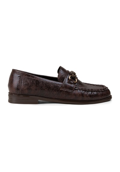 Deery Kadın Kahverengi Toka Detaylı Loafer - K0013zkhvc01