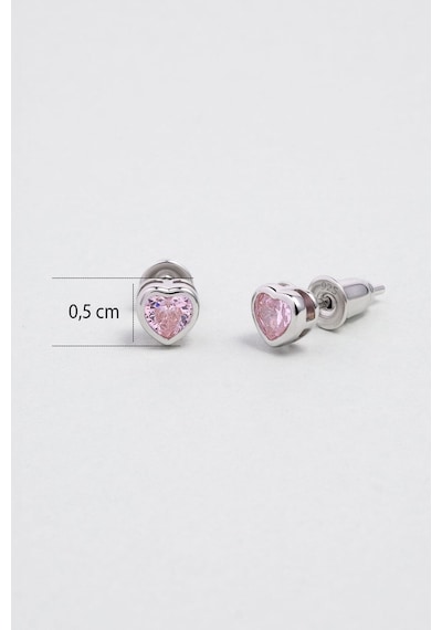 Romantik Aşk 18 Ayar Beyaz Altın Kaplama Gümüş Kalp Küpe 51584816