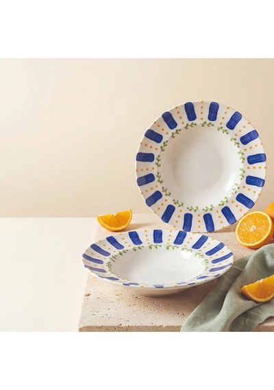 Güral Güral Porselen Kayısı Desenli 26 Cm Salata Ve Makarna Kasesi Diğer