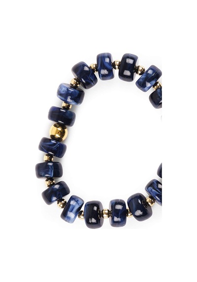 Gold Detaylı Lastikli Boncuk Bileklik S26blk010 Us26blk01074 Çok Renkli