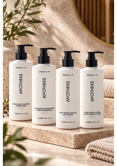 Apotheke 4'lü Kişisel Bakım Seti 480 Ml - Şampuan + Saç Kremi + Duş Jeli + Vücut Losyonu