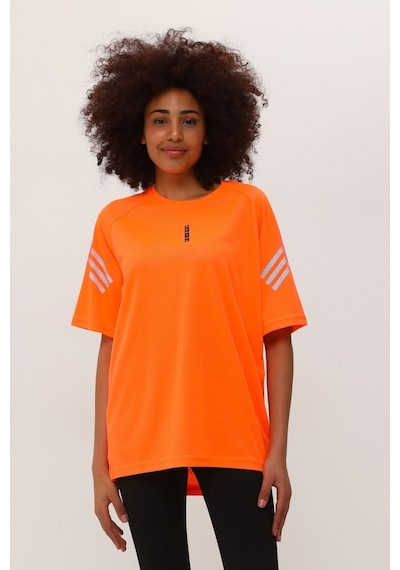 Genius Store Store Kadın Spor Tişört Baskılı Fitness, Antrenman Fit Turuncu