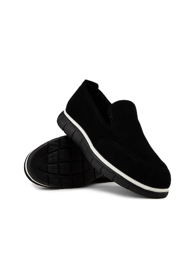 Deery Erkek Hakiki Süet Siyah Loafer Ayakkabı - 02044msyhe01
