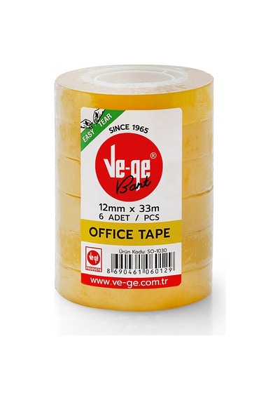 Vege Selefon Bant Office Tape 12x33 6 Lı Paket