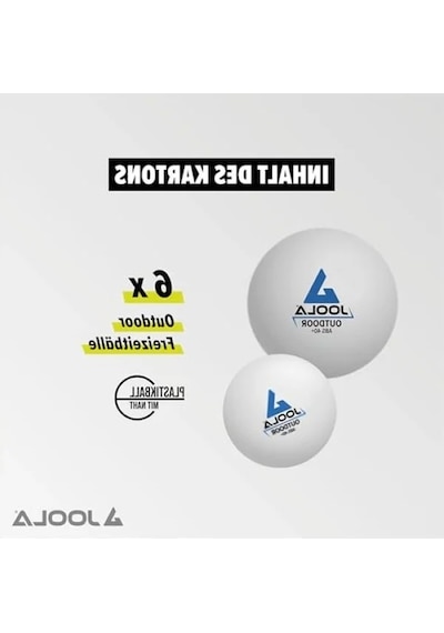 Dış Mekan Masa Tenisi Topları - 40+mm, 6'lı Paket