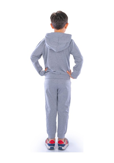 Mnk Baby & Kids Team Kanguru Cepli Kapüşonlu Çocuk Eşofman Mnk10074 gri