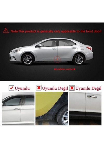 Toyota Kapı Koruma Kenar Köşe Koruyucu Çarpma Çizilme Önleyici 2 Adet