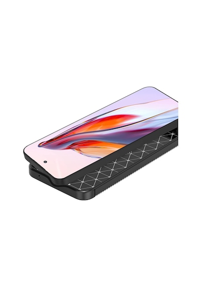 Samsung Galaxy Uyumlu A55 Kilif Karbon Tasarim Negro Silikon Kapak