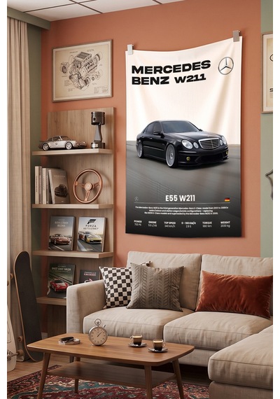 W211 E55amg Dekoratif Duvar Örtüsü Duvar Halısı Reaste