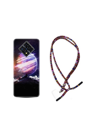 Infinix Zero 8 Kılıf Rasta Boyun Askılı Super Planet 1797