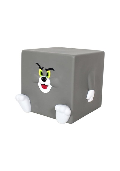 Tom Ve Jerry Kare Plastik Kumbara, 12x12 Cm, Gri Diğer