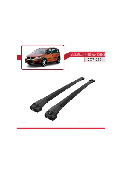 Volkswagen Touran Cross 2007-2010 Arası İle Uyumlu Ace-1 Ara Atkı Tavan Barı Siyah