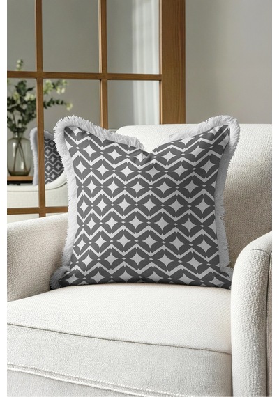 Geometrik Zigzag Desenli Şık Saçaklı Yastık Kılıfı - Etnik İskandinav Gri Püsküllü Kırlent Kılıfı Sakin Rota Nova Geometrik Zigzag Desenli Şık Saçaklı Yastık Kılıfı - Etnik İskandinav Gri Püsküllü Kırlent Kılıfı Sakin Rota Nova