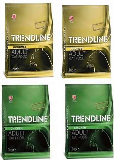 Trendline Tavuk + Gurmet Yetişkin Kedi Maması 4 x 1 KG