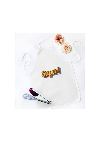 Bk Gift Super Tasarımlı Beyaz Mutfak Önlüğü - Model 1